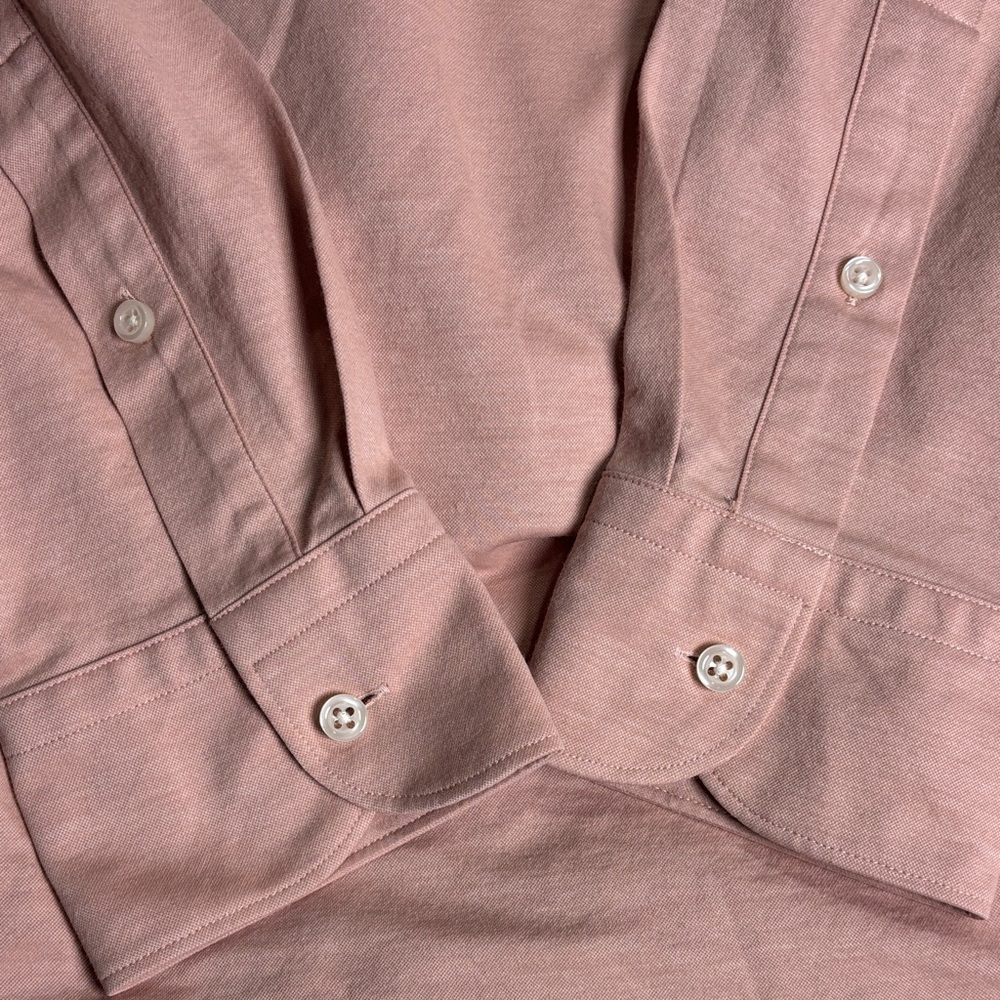 Boggi Milano Japanese Jersey Men's Pink Long Sleeve Polo Shirt - Picture 7 of 9